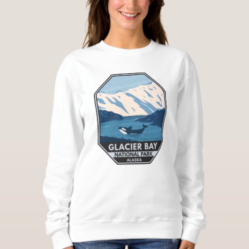 Glacier Bay National Park Alaska Orca Art Vintage Sweatshirt