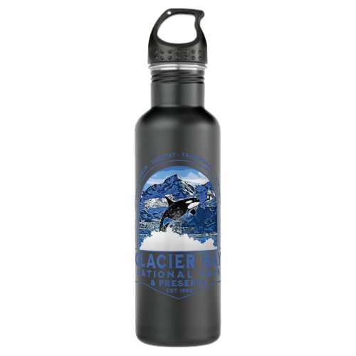 Glacier Bay National Park Alaska Orca Mountains Fi Stainless Steel Water Bottle