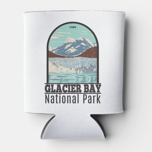 Glacier Bay National Park Alaska Vintage Can Cooler