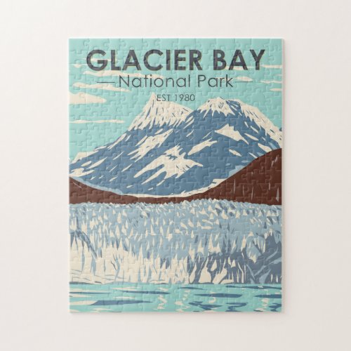 Glacier Bay National Park Alaska Vintage  Jigsaw Puzzle