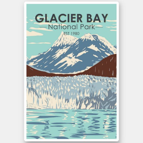 Glacier Bay National Park Alaska Vintage Sticker
