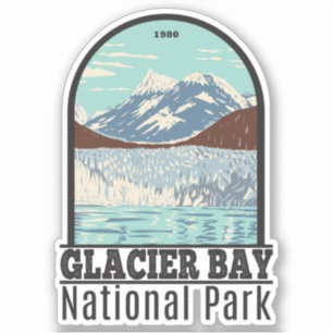 Glacier Bay National Park Alaska Vintage Sticker