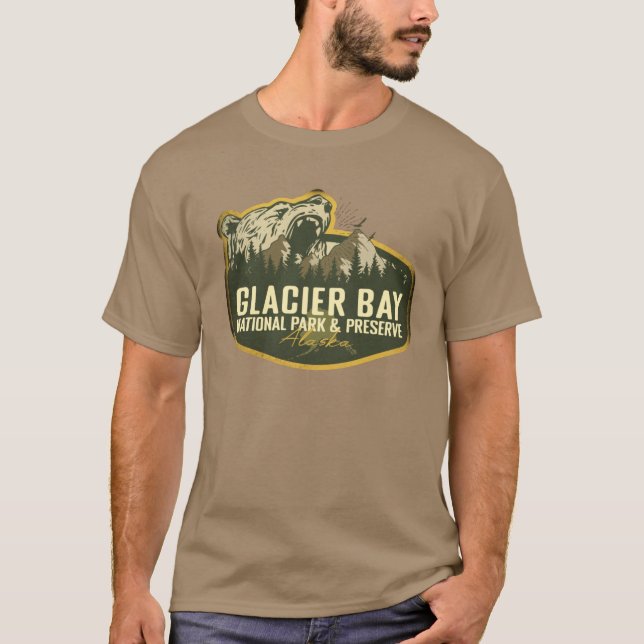 Glacier Bay National Park And Preserve Alaska Retr T-Shirt (Front)