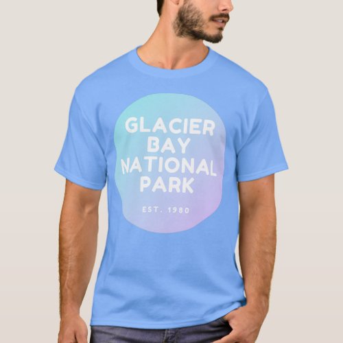 glacier bay national park baby blue lavender purpl T_Shirt