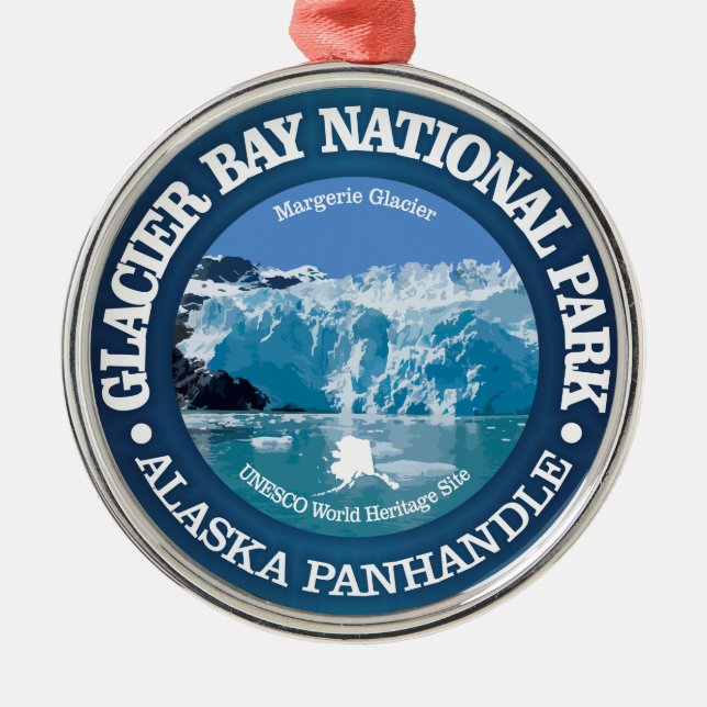Glacier Bay National Park (color) Metal Ornament (Front)
