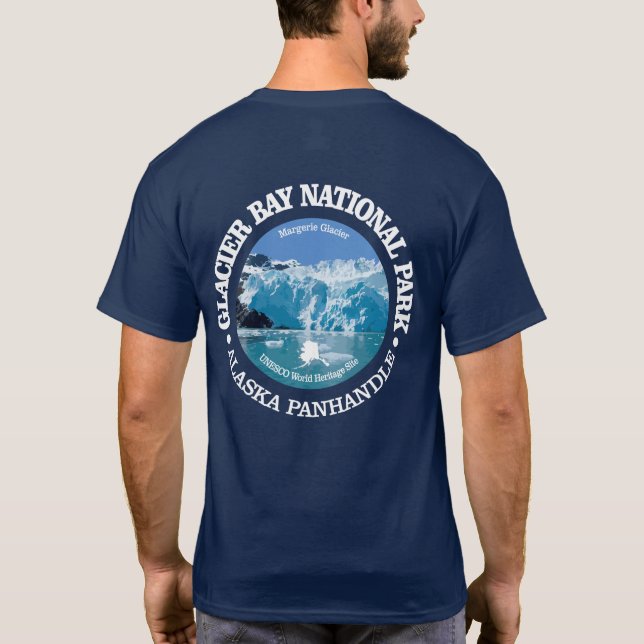 Glacier Bay National Park (color) T-Shirt (Back)