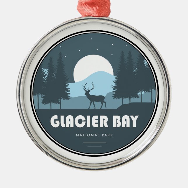 Glacier Bay National Park Deer Metal Ornament (Front)