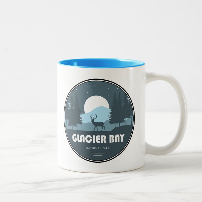 Glacier Bay National Park Deer Two-Tone Coffee Mug (Right)