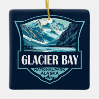 Glacier Bay National Park Illustration Retro