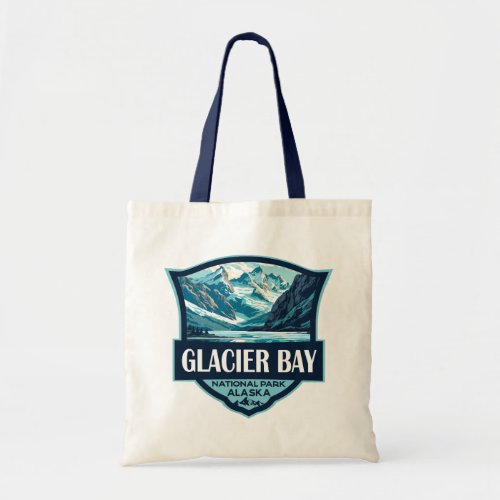 Glacier Bay National Park Illustration Retro Tote Bag