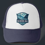 Glacier Bay National Park Illustration Retro Trucker Hat<br><div class="desc">Glacier Bay Park vector artwork design. The park is a homeland,  a living laboratory,  a national park,  a designated wilderness,  a biosphere reserve,  and a world heritage site.</div>