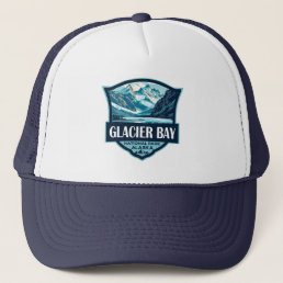 Glacier Bay National Park Illustration Retro Trucker Hat