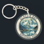 Glacier Bay National Park Illustration Travel Art Keychain<br><div class="desc">Glacier Bay Park vector artwork design. The park is a homeland,  a living laboratory,  a national park,  a designated wilderness,  a biosphere reserve,  and a world heritage site.</div>