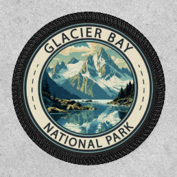 Glacier Bay National Park Illustration Travel Art Patch