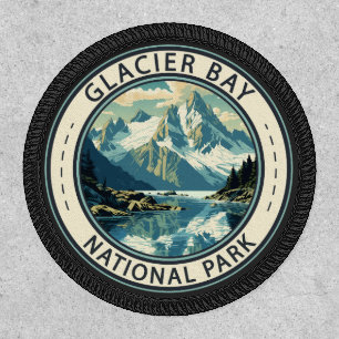 Glacier Bay National Park Illustration Travel Art Patch