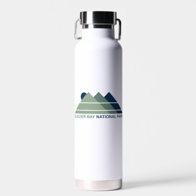 Glacier Bay National Park Mountain Sun Water Bottle (Front)