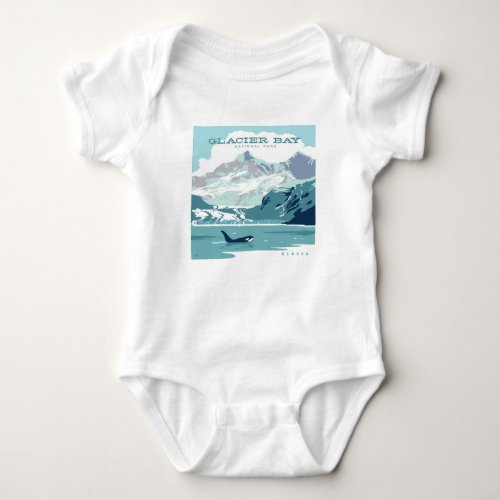 Glacier Bay National Park  Orca Baby Bodysuit