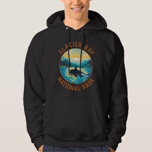 Glacier Bay National Park Orca Distressed Circle Hoodie