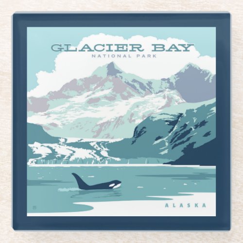 Glacier Bay National Park  Orca Glass Coaster