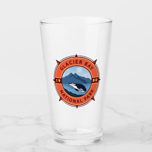Glacier Bay National Park Orca Retro Compass Glass