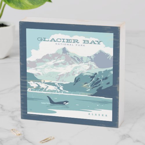 Glacier Bay National Park  Orca Wooden Box Sign