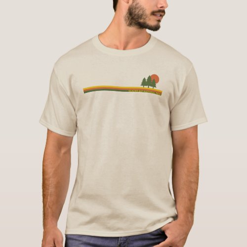 Glacier Bay National Park Pine Trees Sun T_Shirt