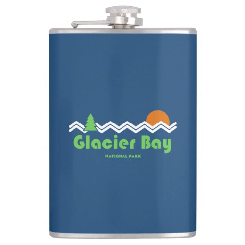 Glacier Bay National Park Retro Flask