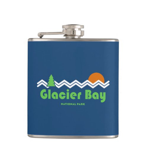 Glacier Bay National Park Retro Flask