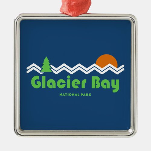 Glacier Bay National Park Retro Metal Ornament