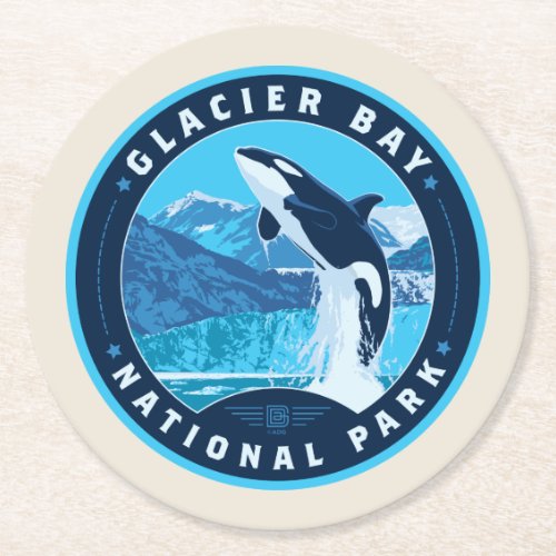 Glacier Bay National Park Round Paper Coaster