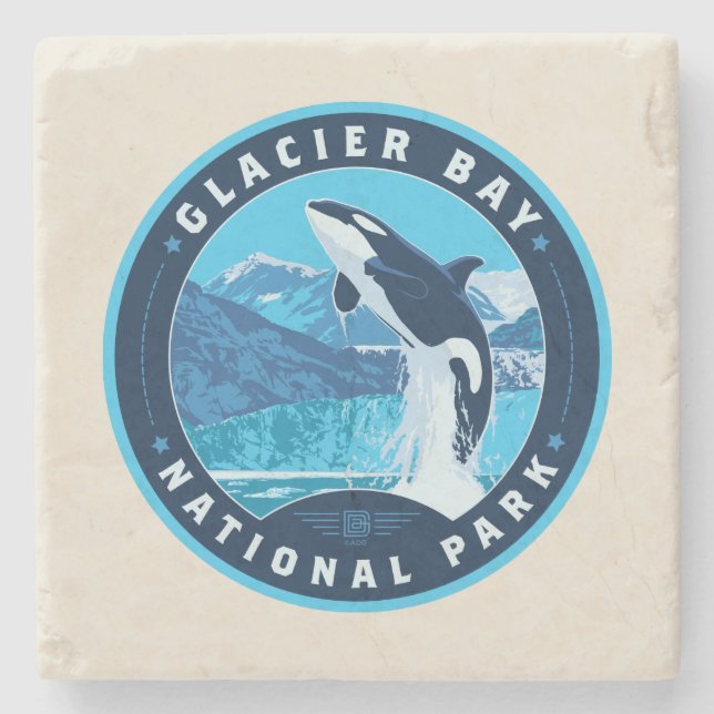 Glacier Bay National Park Stone Coaster (Front)