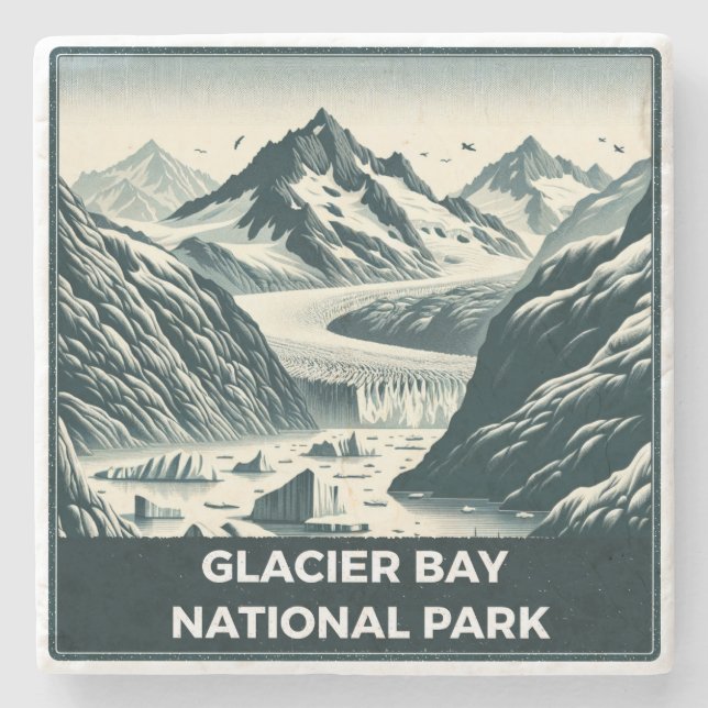 Glacier Bay National Park Stone Coaster (Front)