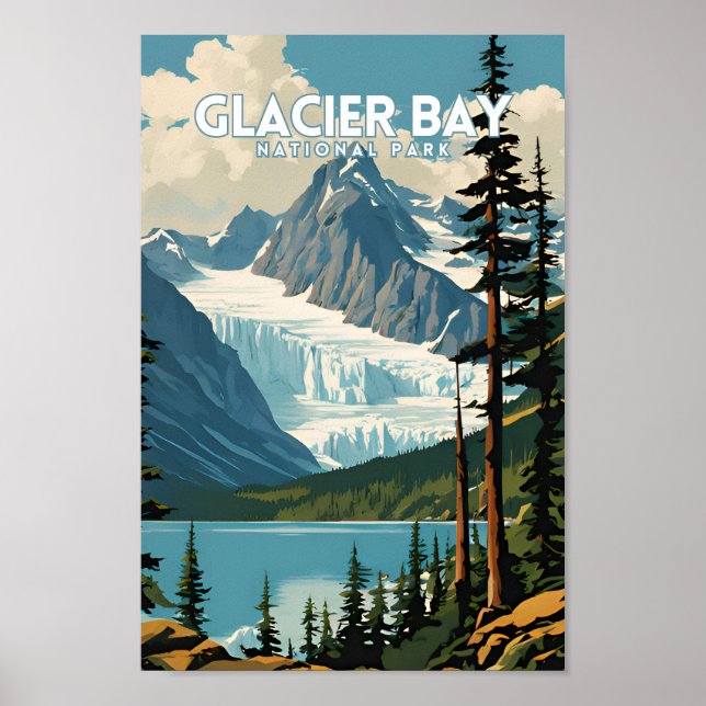 Glacier Bay National Park Traditional Travel Poster (Front)