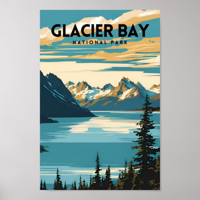 Glacier Bay National Park Travel Poster (Front)
