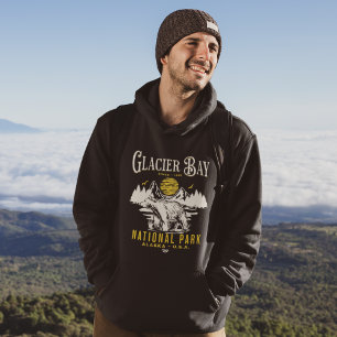 Glacier Bay National Park Vintage Forest Design Hoodie