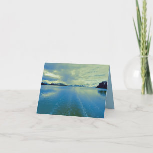 Glacier Bay National Park with blue water & sky Letterpress Thank You Card