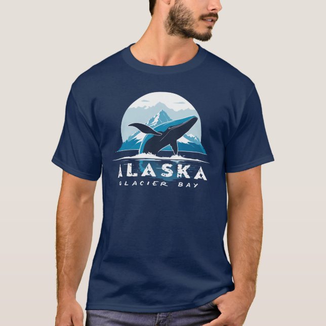 Glacier Bay Whale - Alaska T-Shirt (Front)