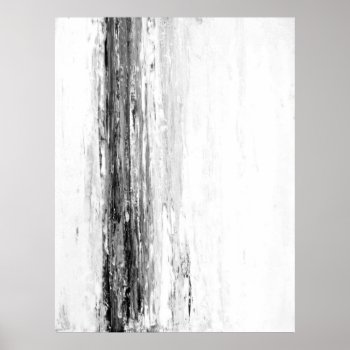 'glacier' Black And White Abstract Art Poster by T30Gallery at Zazzle