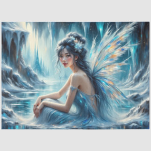 Glacier Bloom Ice Fairy Winter Fantasy Decoupage Tissue Paper