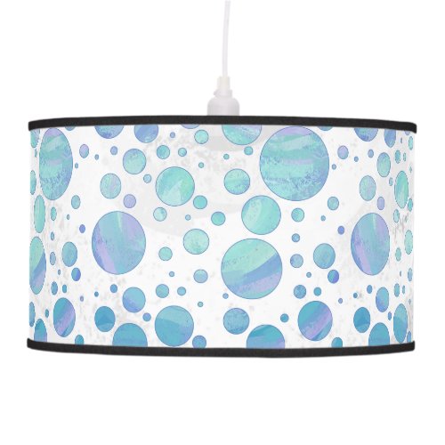 Glacier Blue Polka Dot Pattern Pendant Lamp