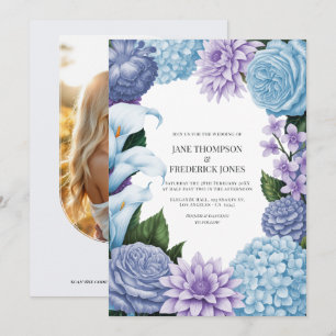 Glacier Bluebell/Soft Periwinkle & Winter Wisteria Invitation