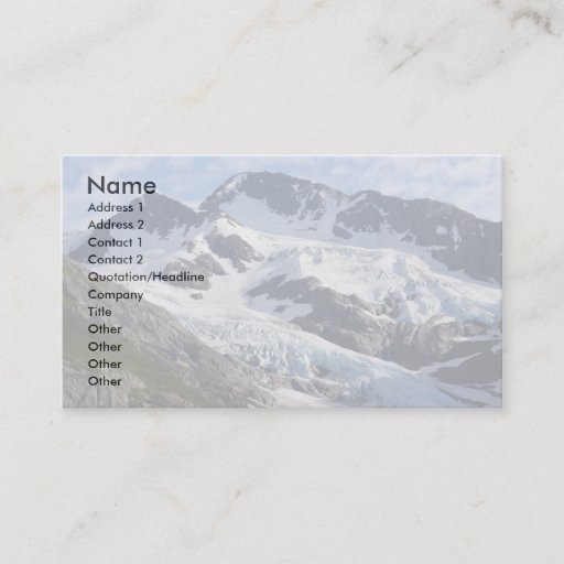 Customizable glacier business card template