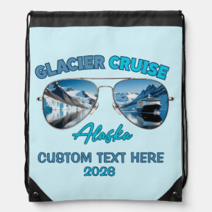 Glacier Cruise Alaska Scenic Icebergs, Mountains Drawstring Bag