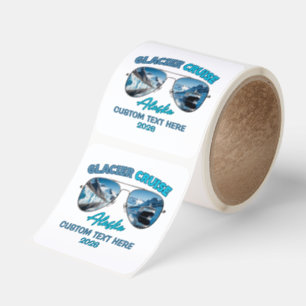 Glacier Cruise Alaska Scenic Icebergs, Mountains Square Sticker