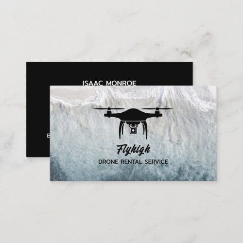Glacier Drone Silhouette Drone Pilot Business Card