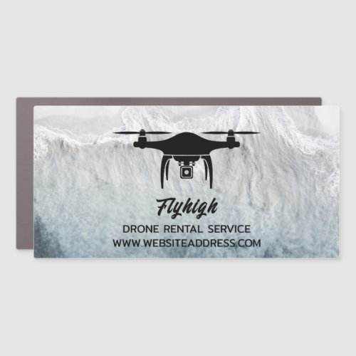 Glacier Drone Silhouette Drone Rental Company Car Magnet