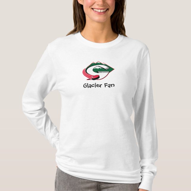 Glacier Fan - Ladies Hoodie T-Shirt (Front)