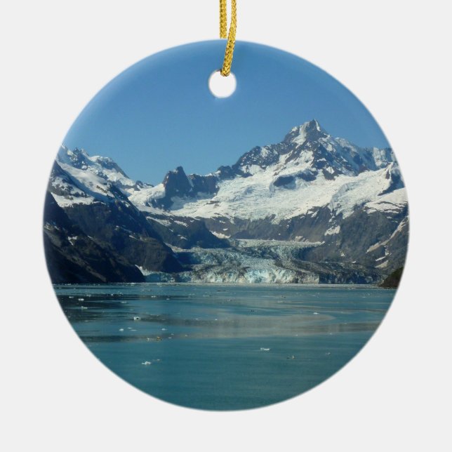 Glacier-Fed Waters of Alaska Ceramic Ornament (Front)