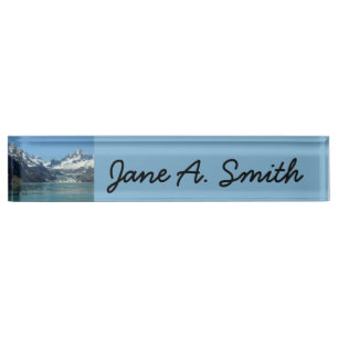 Glacier-Fed Waters of Alaska Desk Name Plate
