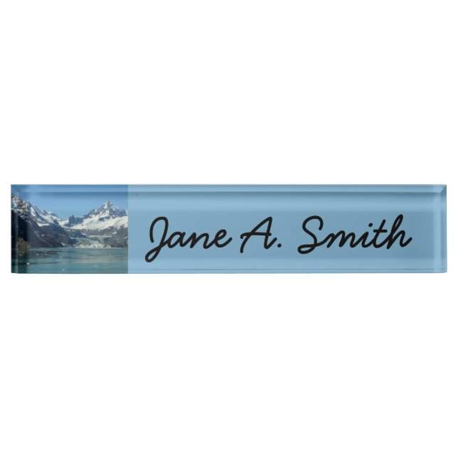 Glacier-Fed Waters of Alaska Desk Name Plate (Front)